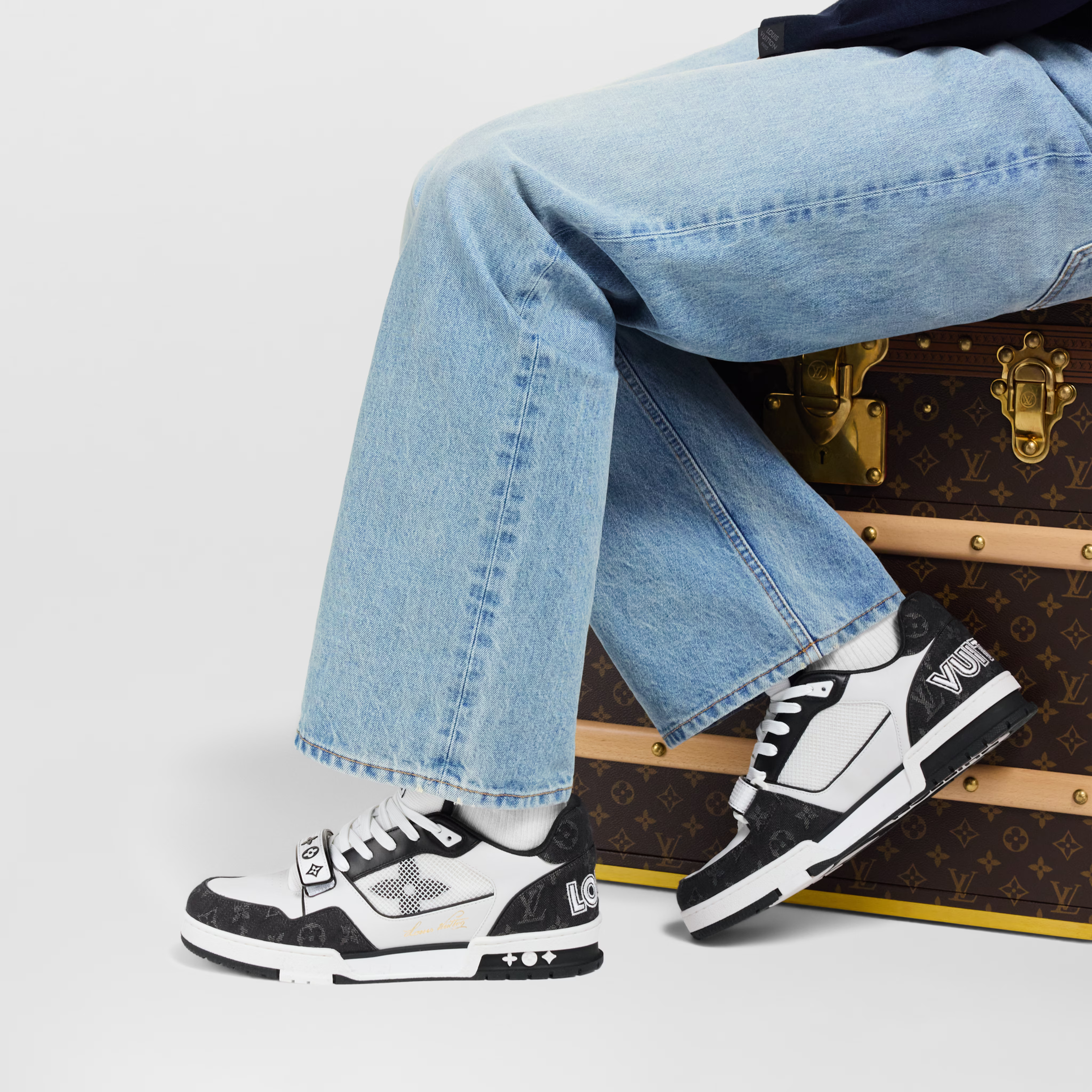 Louis Vuitton - LV Trainer - Gris / Noir - Vue 5
