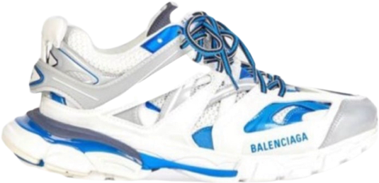 Balenciaga - Track - Blanc / Bleu - Vue 1