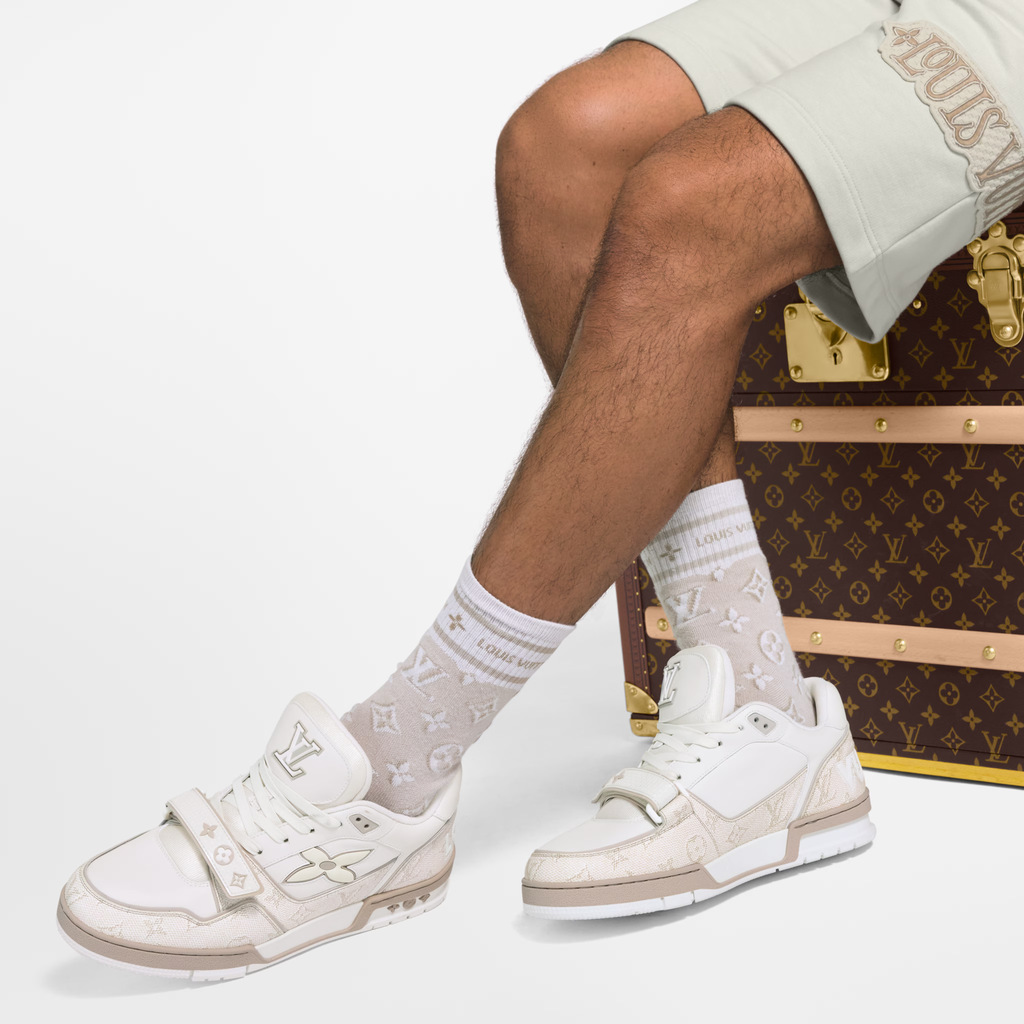 Louis Vuitton - LV Trainer - Bleu / Beige - Vue 6