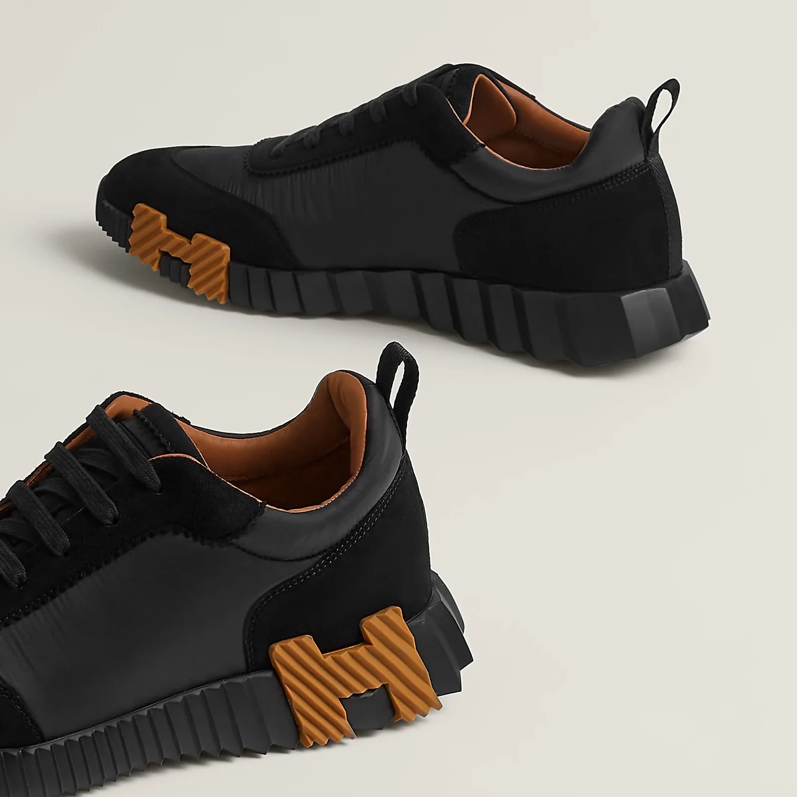 Hermès - Bouncing - Noir / Orange - Vue 2
