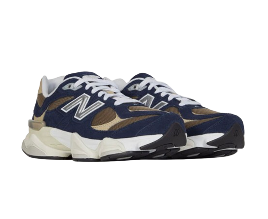 New Balance - 9060 - Bleu Et Marron - Vue 2