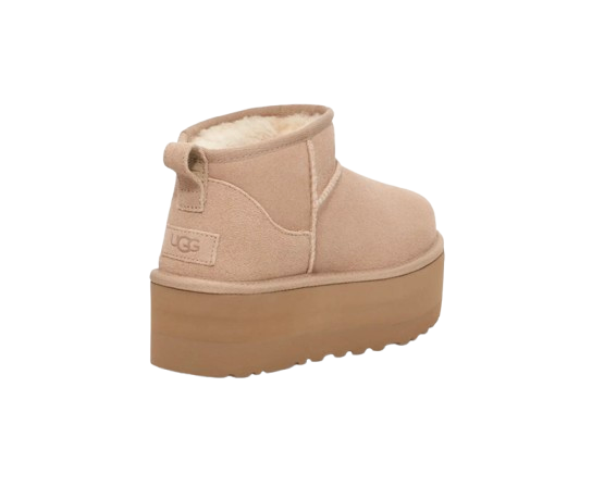 UGG - Classic Ultra Mini - À Plateforme Beige - Vue 3