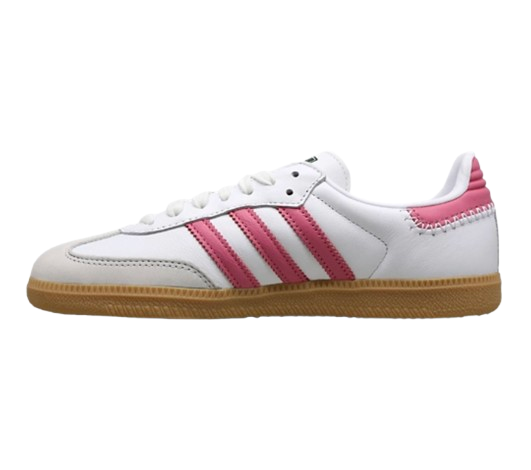 Adidas - Samba OG - White / Rose Tone / Collegiate Green - Vue 2