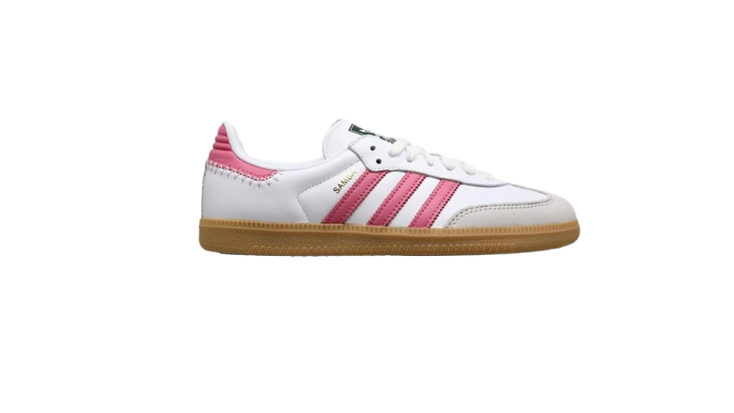 Adidas - Samba OG - White / Rose Tone / Collegiate Green - Vue 1