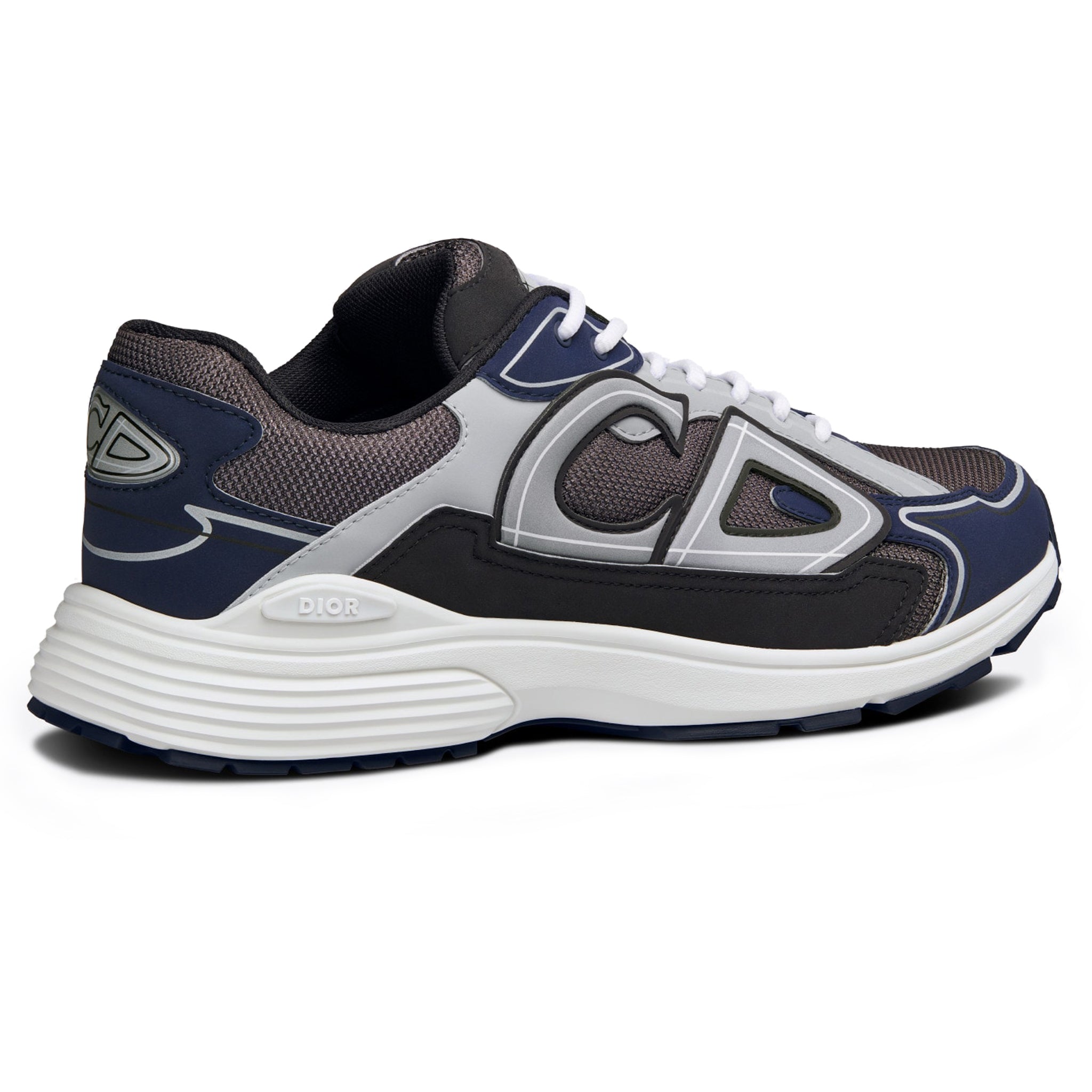 Dior - B30 - Dior B30 Technical Mesh Black Blue Grey Trainer - Vue 3
