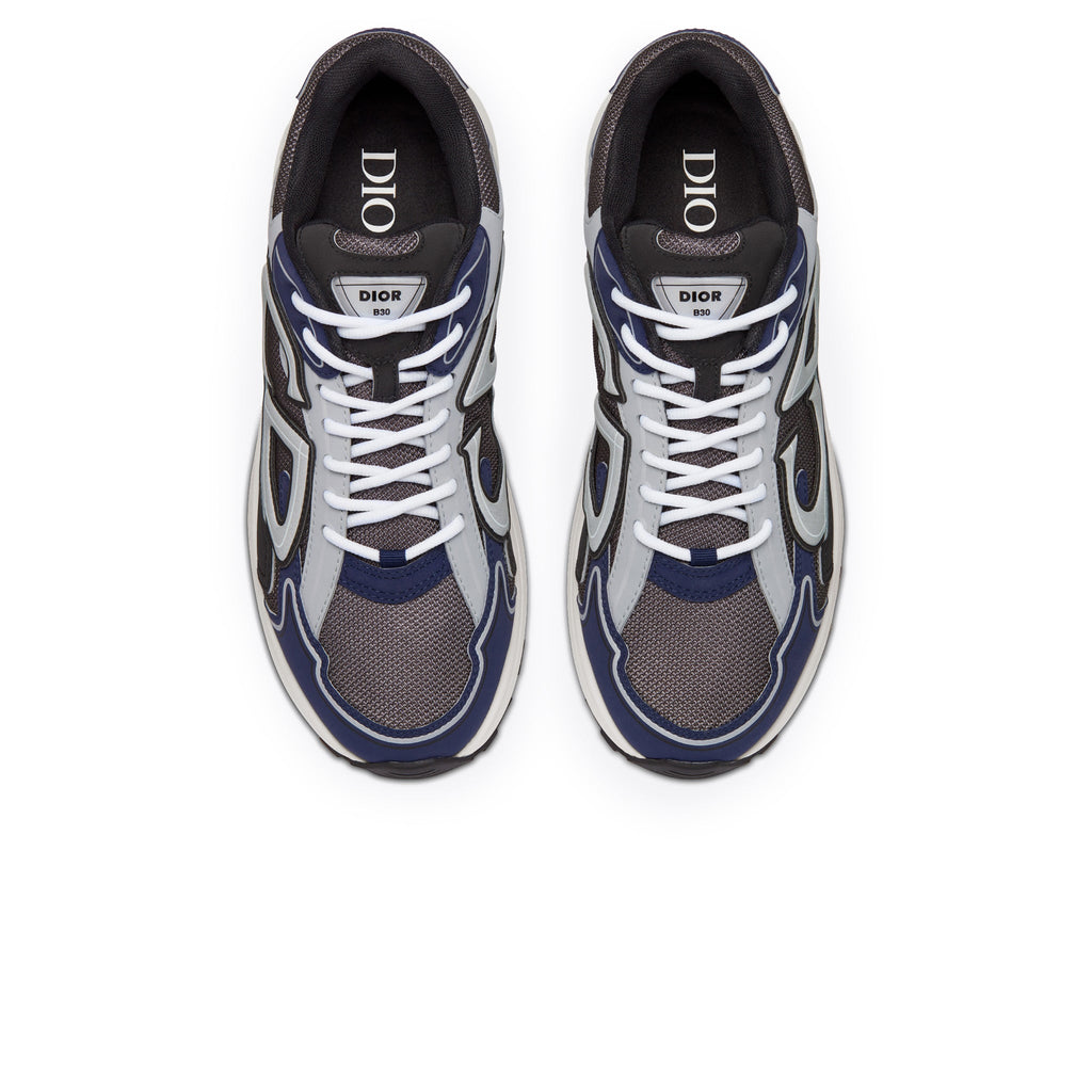 Dior - B30 - Dior B30 Technical Mesh Black Blue Grey Trainer - Vue 4