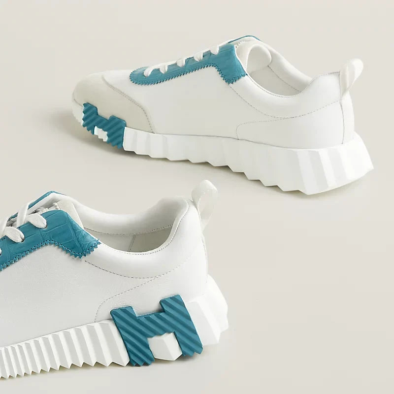 Hermès - Bouncing - Blanc / Bleu Minéral - Vue 4