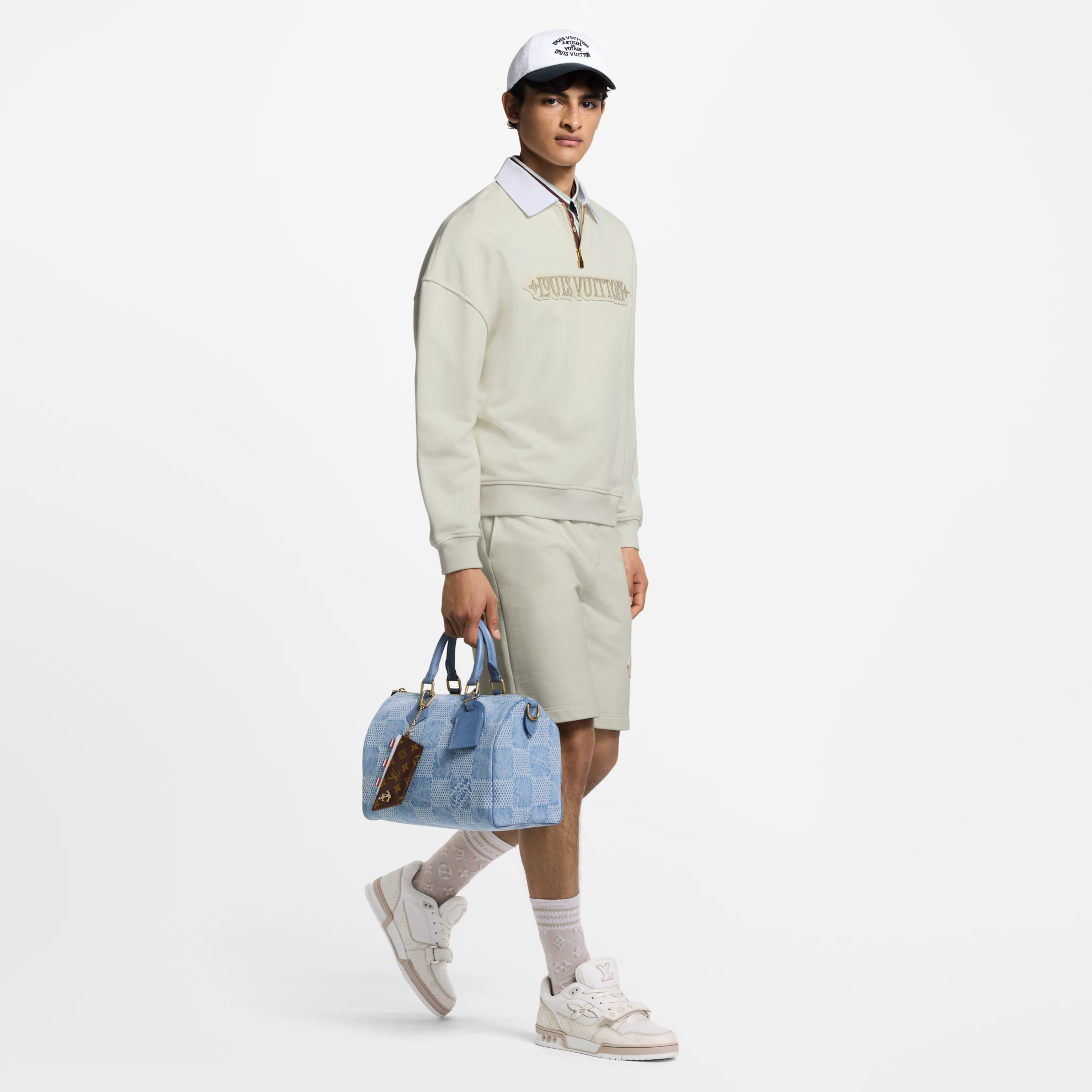 Louis Vuitton - LV Trainer - Beige / Bleu - Vue 10