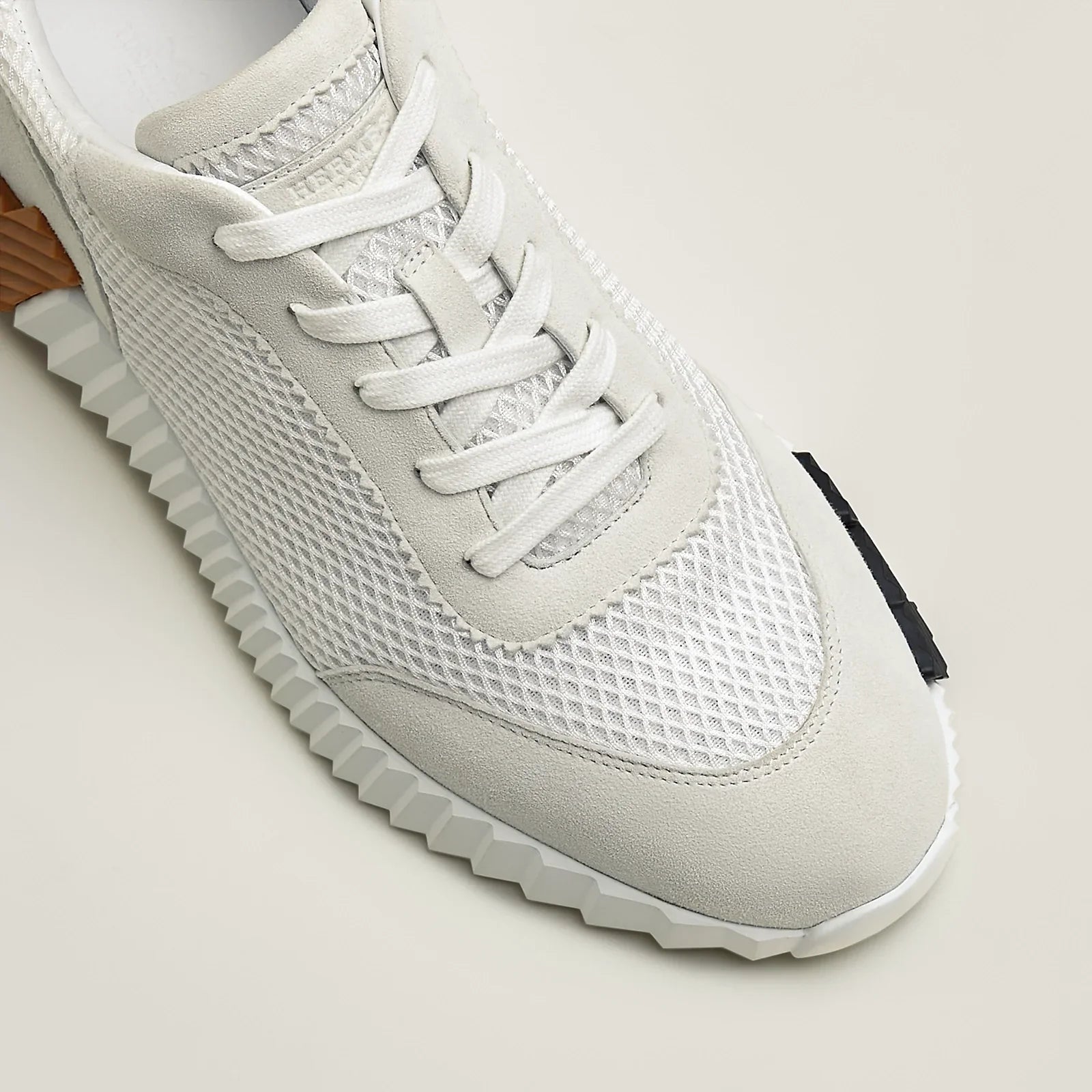 Hermès - Bouncing - Blanc / Maron / Noir - Vue 5