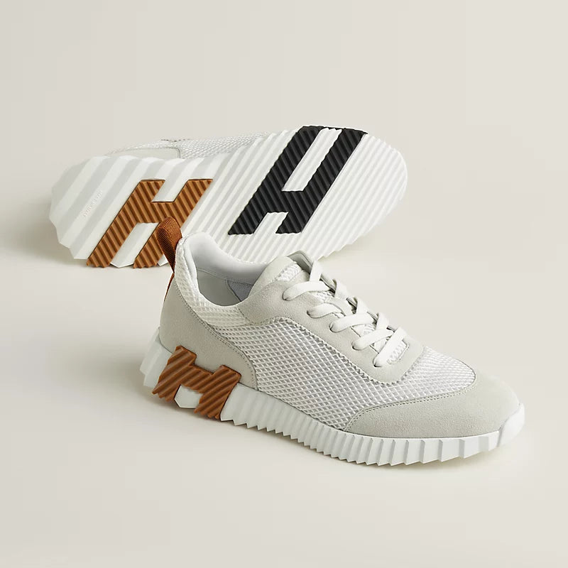 Hermès - Bouncing - Blanc / Maron / Noir - Vue 1